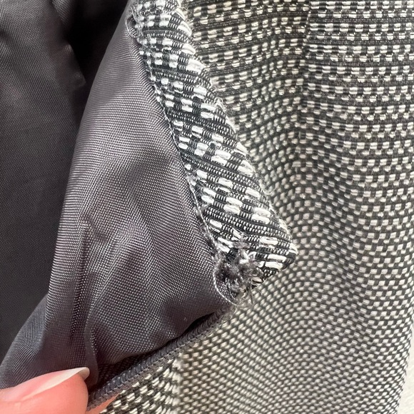 Tahari by ASL Luxe Beaded Blazer Jacket and Skirt Woven Metallic Gray White sz 8 - Picture 13 of 13